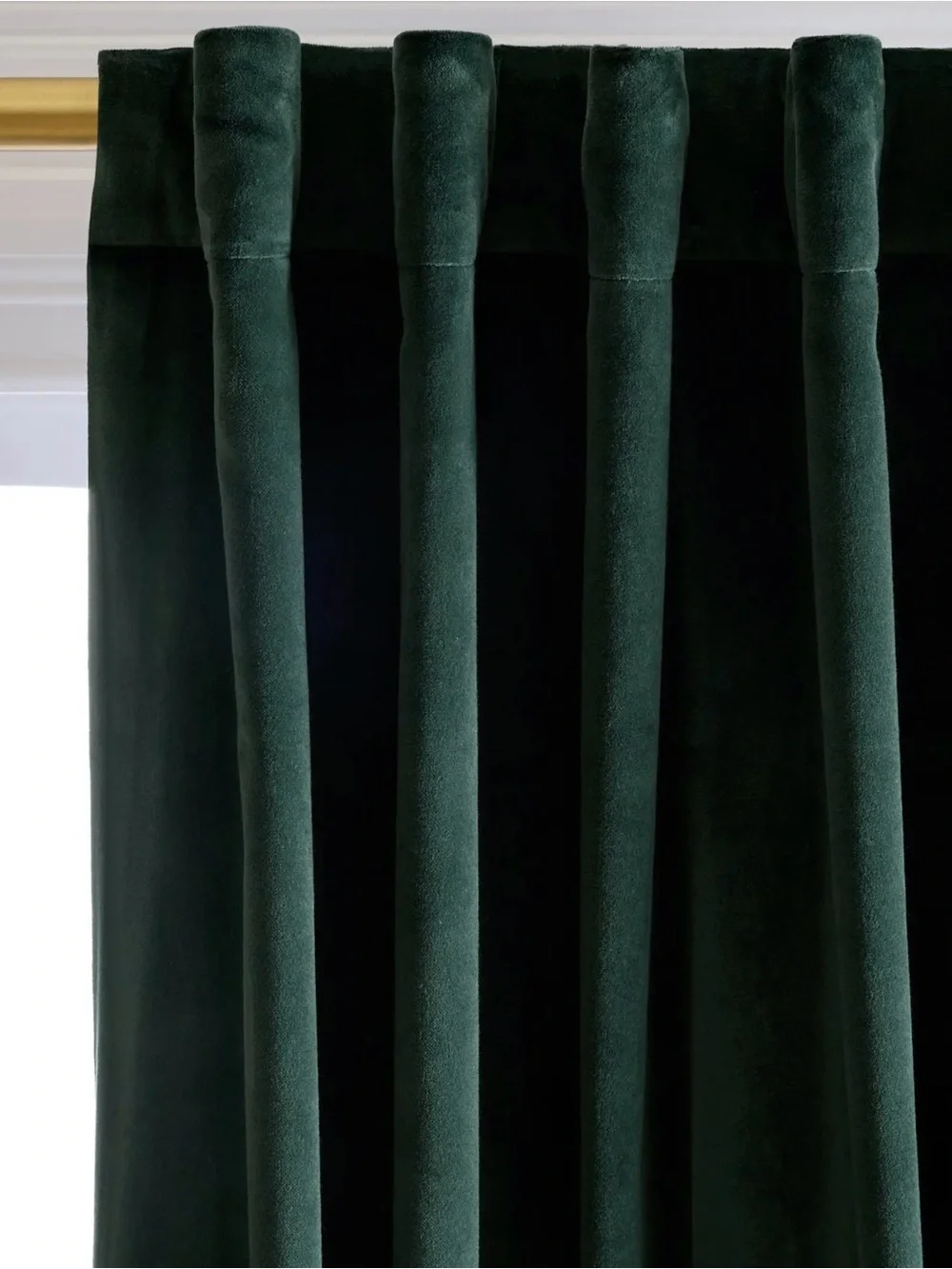 New Quince Cotton Velvet Room Darkening Curtain - Single Panel 48x84 ColorSpruce